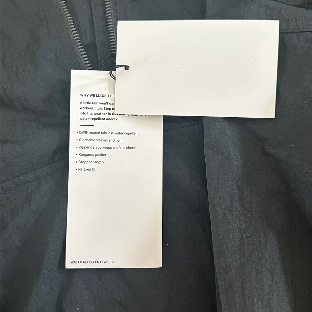 NWT Lululemon Scuba Cropped Anorak Black - Picture 8 of 8